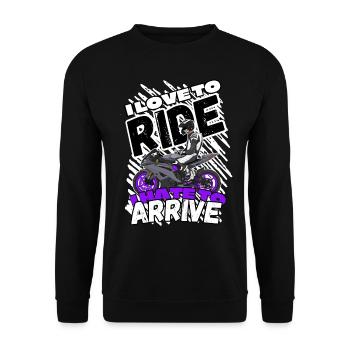 Motorcycle Lifestyle / Motorcycle / Motorcycle biker - Unisex Sweatshirt - black - Front - Alina (178cm) & Michal (187cm)