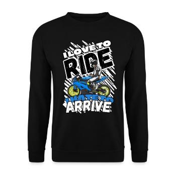 Moto Lifestyle / Moto / Moto motard - Sweat-shirt Unisexe - noir - Devant - Alina (178cm) & Michal (187cm)