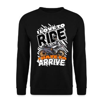 Motorcycle Lifestyle / Motorcycle / Motorcycles biker - Unisex Sweatshirt - black - Front - Alina (178cm) & Michal (187cm)