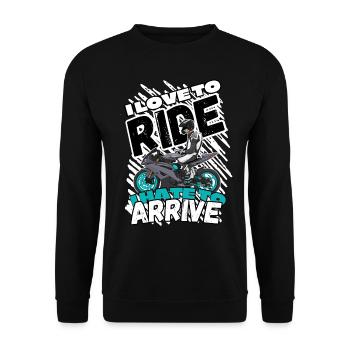 Motorcycle Lifestyle / Motorcycle / Motorcycles biker - Unisex Sweatshirt - black - Front - Alina (178cm) & Michal (187cm)