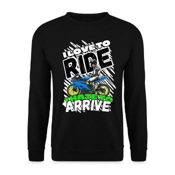 Moto Lifestyle / Moto / Moto motard - Sweat-shirt Unisexe - noir - Devant - Alina (178cm) & Michal (187cm)