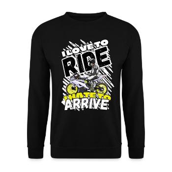 Motorcycle Lifestyle / Motorcycle / Motorcycles biker - Unisex Sweatshirt - black - Front - Alina (178cm) & Michal (187cm)