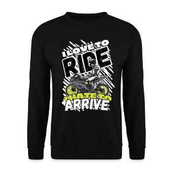 Motorcycle Lifestyle / Motorcycle / Motorcycle biker - Unisex Sweatshirt - black - Front - Alina (178cm) & Michal (187cm)