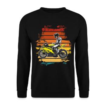 Motorcycle Lifestyle / Motorrad / Motorräder biker - Unisex Pullover - Schwarz - Vorne - Alina (178cm) & Michal (187cm)