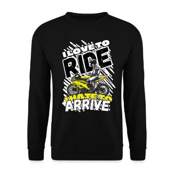 Moto Lifestyle / Moto / Moto motard - Sweat-shirt Unisexe - noir - Devant - Alina (178cm) & Michal (187cm)