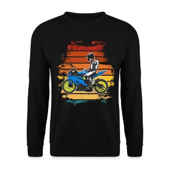 Moto Lifestyle / Moto / Moto motard - Sweat-shirt Unisexe - noir - Devant - Alina (178cm) & Michal (187cm)