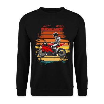 Motorcycle Lifestyle / Motorcycle / Motorcycles biker - Unisex Sweatshirt - black - Front - Alina (178cm) & Michal (187cm)
