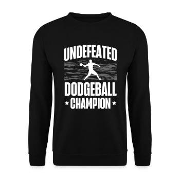 Champion invaincu de Dodgeball Sport Dodgeballer - Sweat-shirt Unisexe - noir - Devant - Alina (178cm) & Michal (187cm)