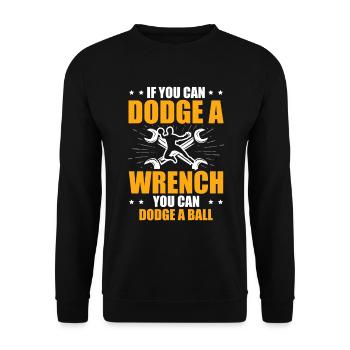 If you a wrench - Unisex Sweatshirt - black - Front - Alina (178cm) & Michal (187cm)