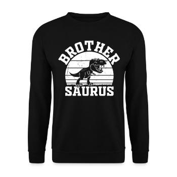 Frère Saurus Frère Dino Frère Frère - Sweat-shirt Unisexe - noir - Devant - Alina (178cm) & Michal (187cm)