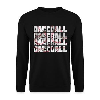 baseball - Unisex Sweatshirt - black - Front - Alina (178cm) & Michal (187cm)