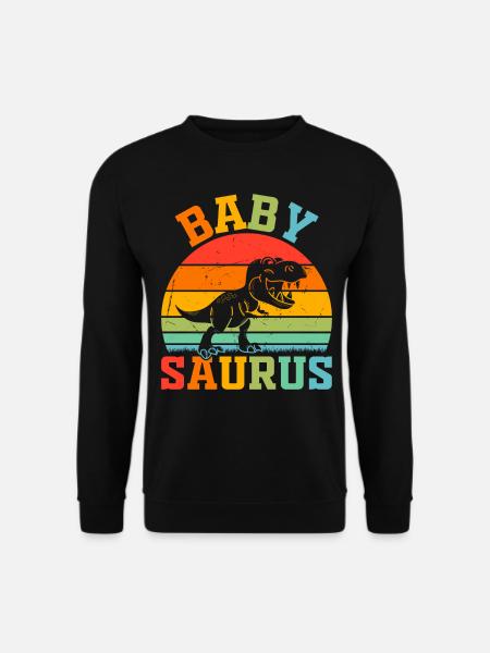 Babysaurus Newborn Baby Dinosaur Baby Saurus Baby - Unisex Pullover - Schwarz