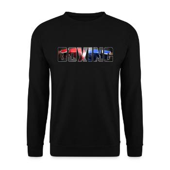 Boxing - Unisex Sweatshirt - black - Front - Alina (178cm) & Michal (187cm)