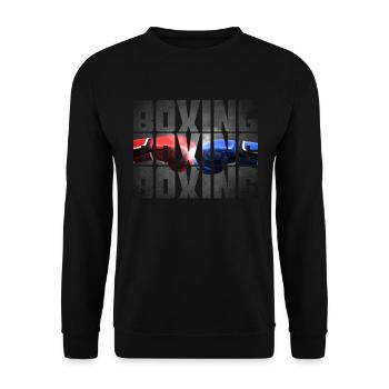 Boxing - Unisex Sweatshirt - black - Front - Alina (178cm) & Michal (187cm)