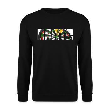 Dart - Unisex Sweatshirt - black - Front - Alina (178cm) & Michal (187cm)