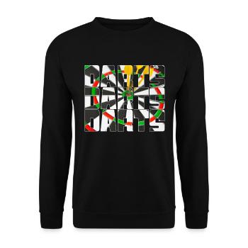 Dart - Unisex Sweatshirt - black - Front - Alina (178cm) & Michal (187cm)