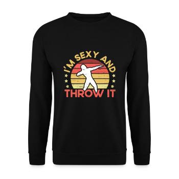 Je suis sexy et je le jette - Sweat-shirt Unisexe - noir - Devant - Alina (178cm) & Michal (187cm)