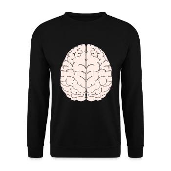 brain brain brain intelligence smart smart student university - Unisex Sweatshirt - black - Front - Alina (178cm) & Michal (187cm)