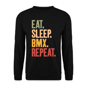 BMX vintage et BMX rétro pour homme - Sweat-shirt Unisexe - noir - Devant - Alina (178cm) & Michal (187cm)