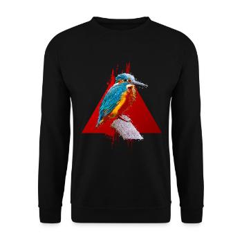 Hummingbird Animal Art Watercolor Cartoon Colorful - Unisex Sweatshirt - black - Front - Alina (178cm) & Michal (187cm)