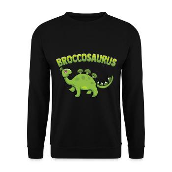 Broccosaurus Dino Brocoli Régime végétalien de légumes - Sweat-shirt Unisexe - noir - Devant - Alina (178cm) & Michal (187cm)