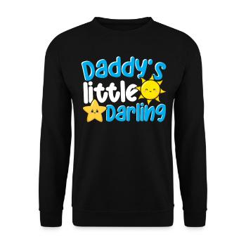 Daddy's Little Darling Cute Kiddie Sun Star Kid - Unisex Sweatshirt - black - Front - Alina (178cm) & Michal (187cm)