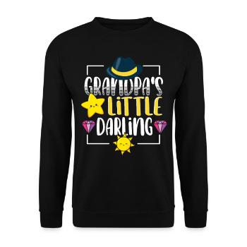 Grandpa's Little Darling Kiddie Sun Star Kids - Unisex Sweatshirt - black - Front - Alina (178cm) & Michal (187cm)