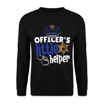Patrouilleur de police pour enfants de la petite aide de l’agent - Sweat-shirt Unisexe - noir - Devant - Alina (178cm) & Michal (187cm)