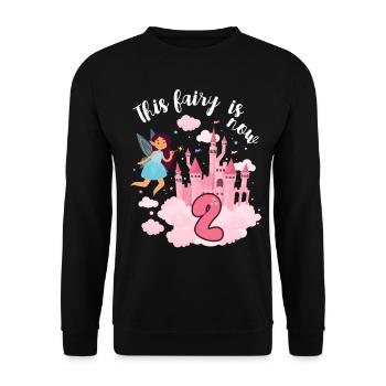 This fairy is now 2 Magic Castle 2. - Unisex Sweatshirt - black - Front - Alina (178cm) & Michal (187cm)