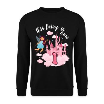This fairy is now 1 magical castle 1. - Unisex Sweatshirt - black - Front - Alina (178cm) & Michal (187cm)