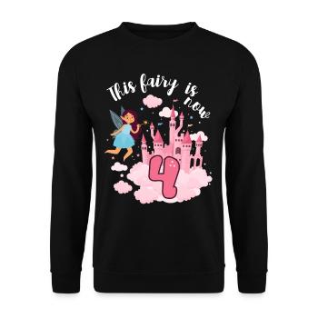 This fairy is now 4 Magic Castle 4. - Unisex Sweatshirt - black - Front - Alina (178cm) & Michal (187cm)