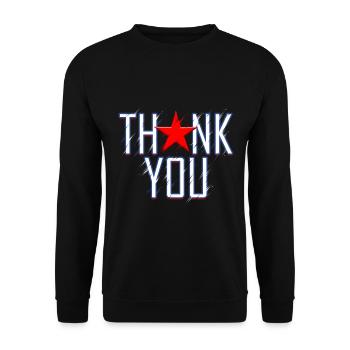Thank You For Your Service 4th Of July Veterans - Unisex Pullover - Schwarz - Vorne - Alina (178cm) & Michal (187cm)