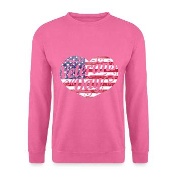 Cœur du drapeau américain pour la Journée des anciens combattants - Sweat-shirt Unisexe - rose - Devant