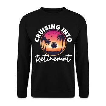 Cruise Ship Vacation Retired - Unisex Pullover - Schwarz - Vorne - Alina (178cm) & Michal (187cm)