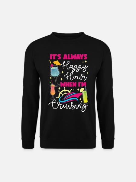 Cruise Ship Vacation Vintage It's - Unisex Pullover - Schwarz