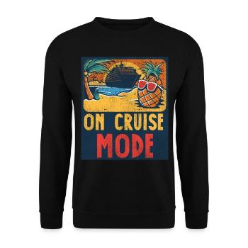 Cruise Ship Vacation Vintage On - Unisex Sweatshirt - black - Front - Alina (178cm) & Michal (187cm)