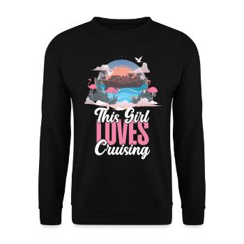 Cruise Ship Vacation Girl This - Unisex Sweatshirt - black - Front - Alina (178cm) & Michal (187cm)