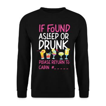 Cruise Ship Vacation Friends - Unisex Pullover - Schwarz - Vorne - Alina (178cm) & Michal (187cm)