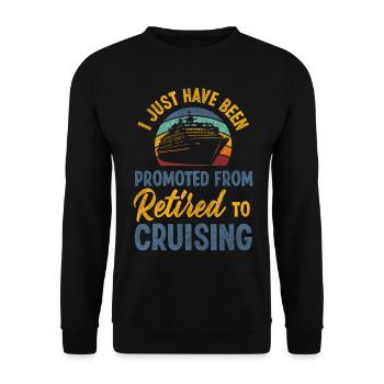 Cruise Ship Vacation Retired - Unisex Pullover - Schwarz - Vorne - Alina (178cm) & Michal (187cm)