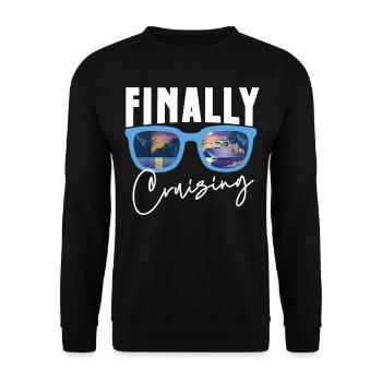 Cruise Ship Vacation Finally - Unisex Pullover - Schwarz - Vorne - Alina (178cm) & Michal (187cm)