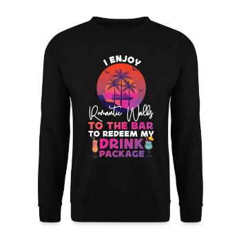 Cruise Ship Vacation I Enjoy - Unisex Sweatshirt - black - Front - Alina (178cm) & Michal (187cm)