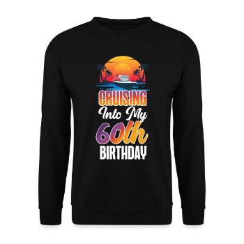 60e anniversaire de Cruise Ship Vacation - Sweat-shirt Unisexe - noir - Devant - Alina (178cm) & Michal (187cm)