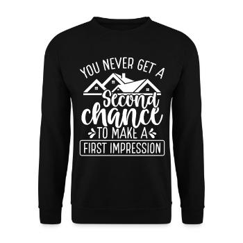 Home Home Stager Home Staging House Showing - Unisex Pullover - Schwarz - Vorne - Alina (178cm) & Michal (187cm)