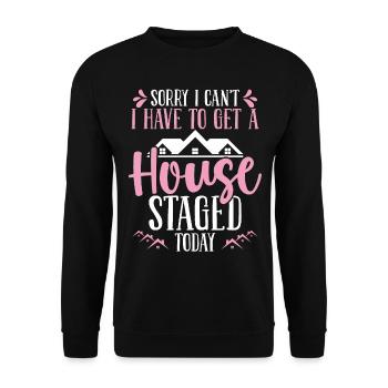 Home Staging Interior House Showing Home Stager - Unisex Pullover - Schwarz - Vorne - Alina (178cm) & Michal (187cm)