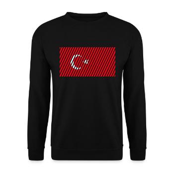 Türkei Flagge - Unisex Pullover - Schwarz - Vorne - Alina (178cm) & Michal (187cm)