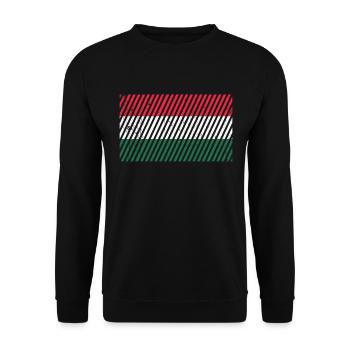 Drapeau de la Hongrie - Sweat-shirt Unisexe - noir - Devant - Alina (178cm) & Michal (187cm)