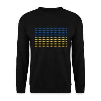 Ukraine flag - Unisex Sweatshirt - black - Front - Alina (178cm) & Michal (187cm)