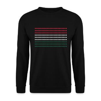Drapeau de la Hongrie - Sweat-shirt Unisexe - noir - Devant - Alina (178cm) & Michal (187cm)