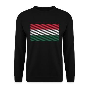 Drapeau de la Hongrie - Sweat-shirt Unisexe - noir - Devant - Alina (178cm) & Michal (187cm)