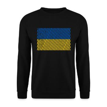 Ukraine flag - Unisex Sweatshirt - black - Front - Alina (178cm) & Michal (187cm)